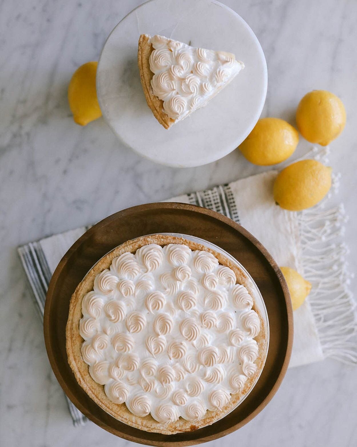 Labor Day and lemon meringue pie, the perfect combination! Made with freshly squeezed lemon juice and vanilla, this pie is guaranteed to sweeten your Labor Day gathering! Come get yours today at @mckeeversmarket in Lenexa! 🍋