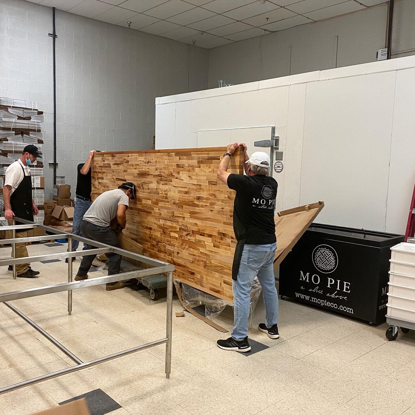 Our new bakers table has been delivered! Weighing in at 1400 pounds and measuring 12&rsquo;x6&rsquo;, this boos block table allows eight pastry chefs to work simultaneously!

We can&rsquo;t wait to get to work on this new table and bring you MO pies!