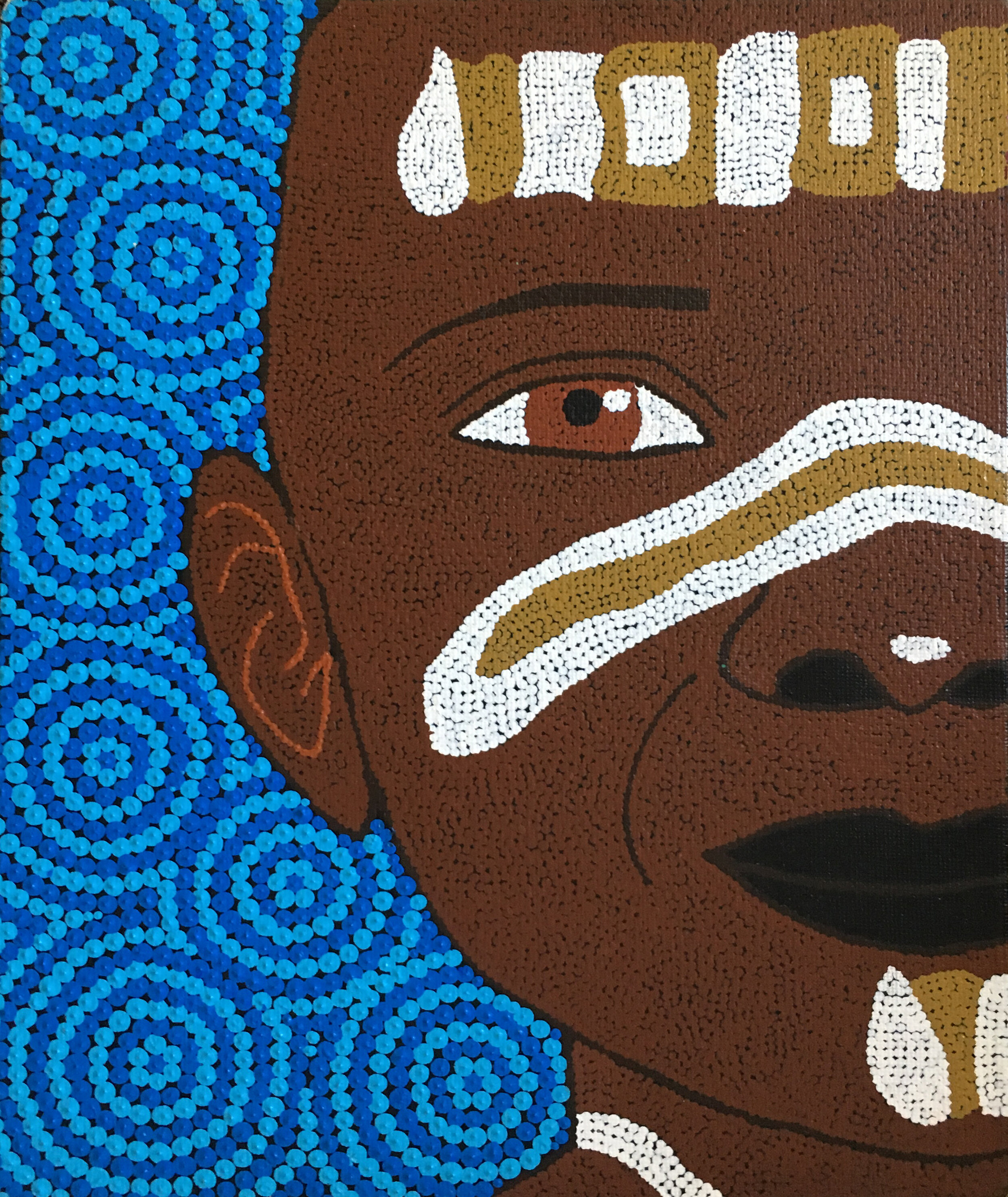 One of Alyssa's self-portraits for Year 12 Visual Arts