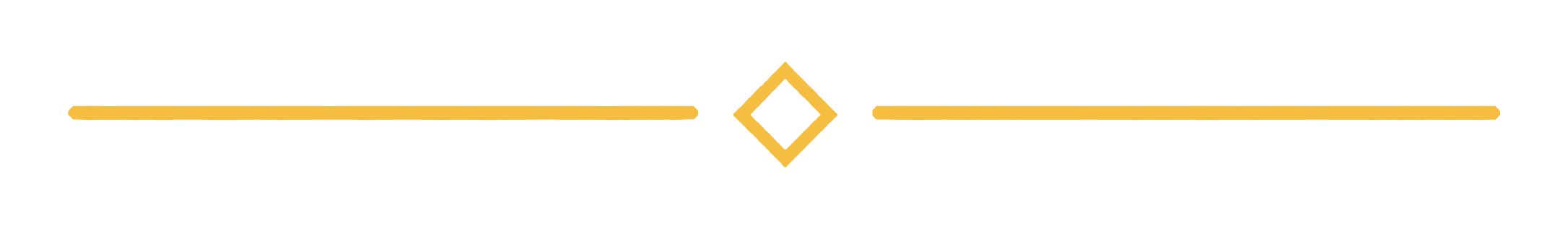 Decorative black line with gold diamond and lines on a white background