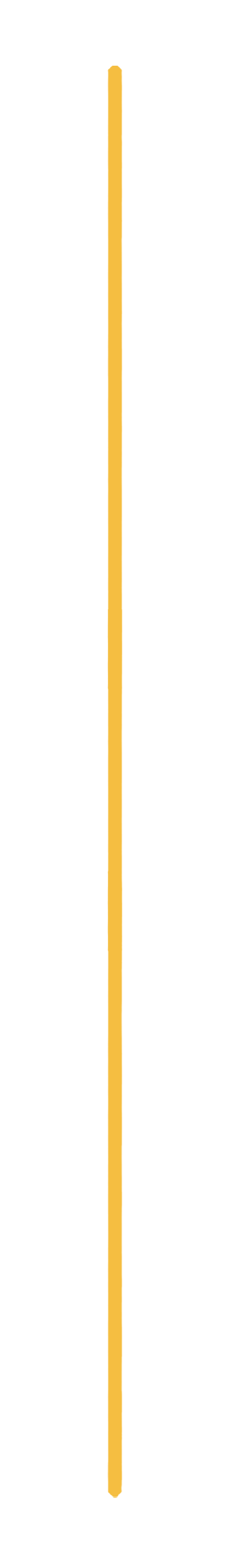 A broom with a yellow handle and black bristles standing upright.