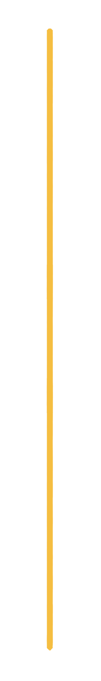 A vertical gold-colored streak or line on a black background.