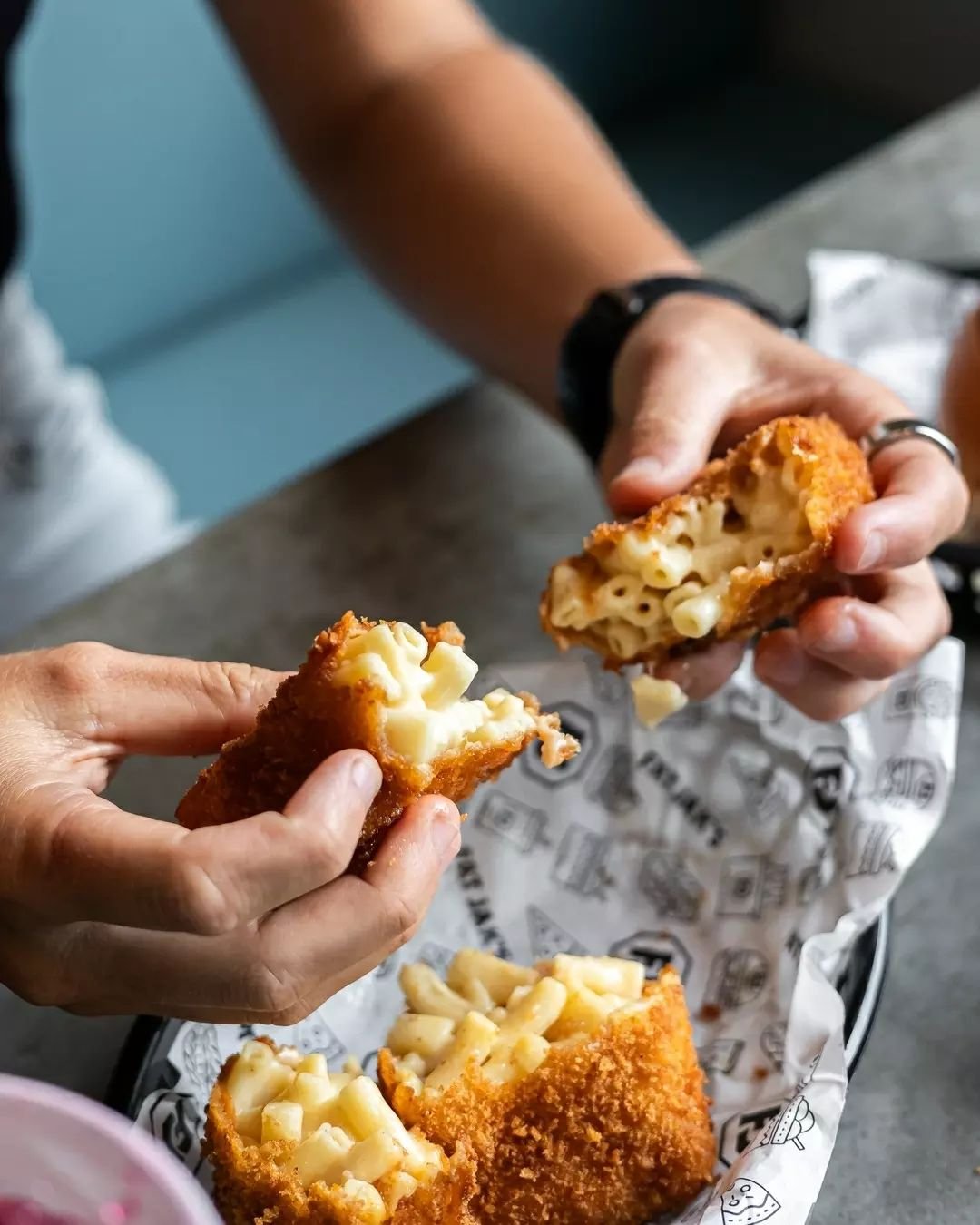 You'll have pockets full of sunshine when you order our Mac &amp; Cheese Bites!&nbsp;☀️&nbsp;

Ideally enjoyed anytime, anywhere!