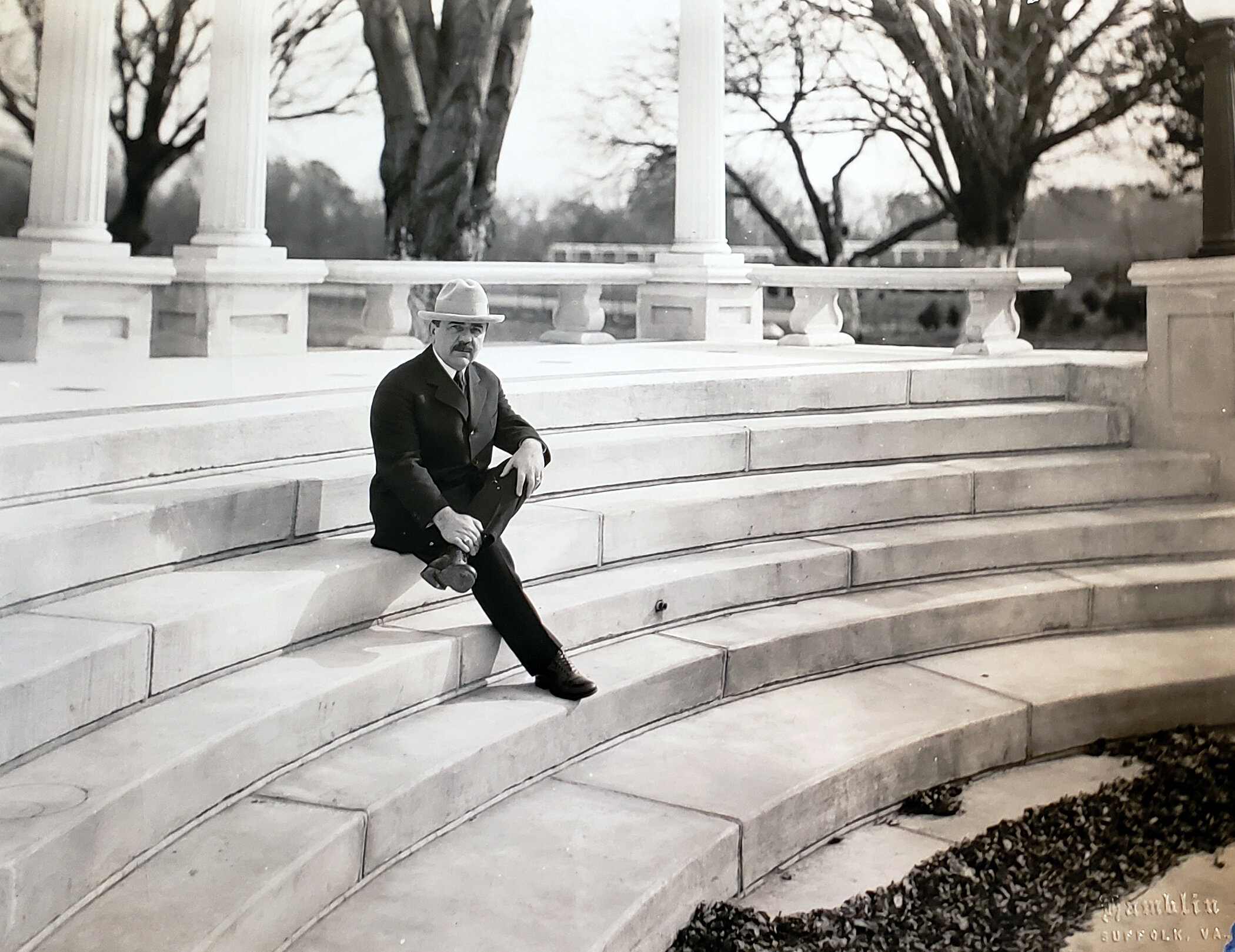 Amedeo pool steps at Bay Point Farm