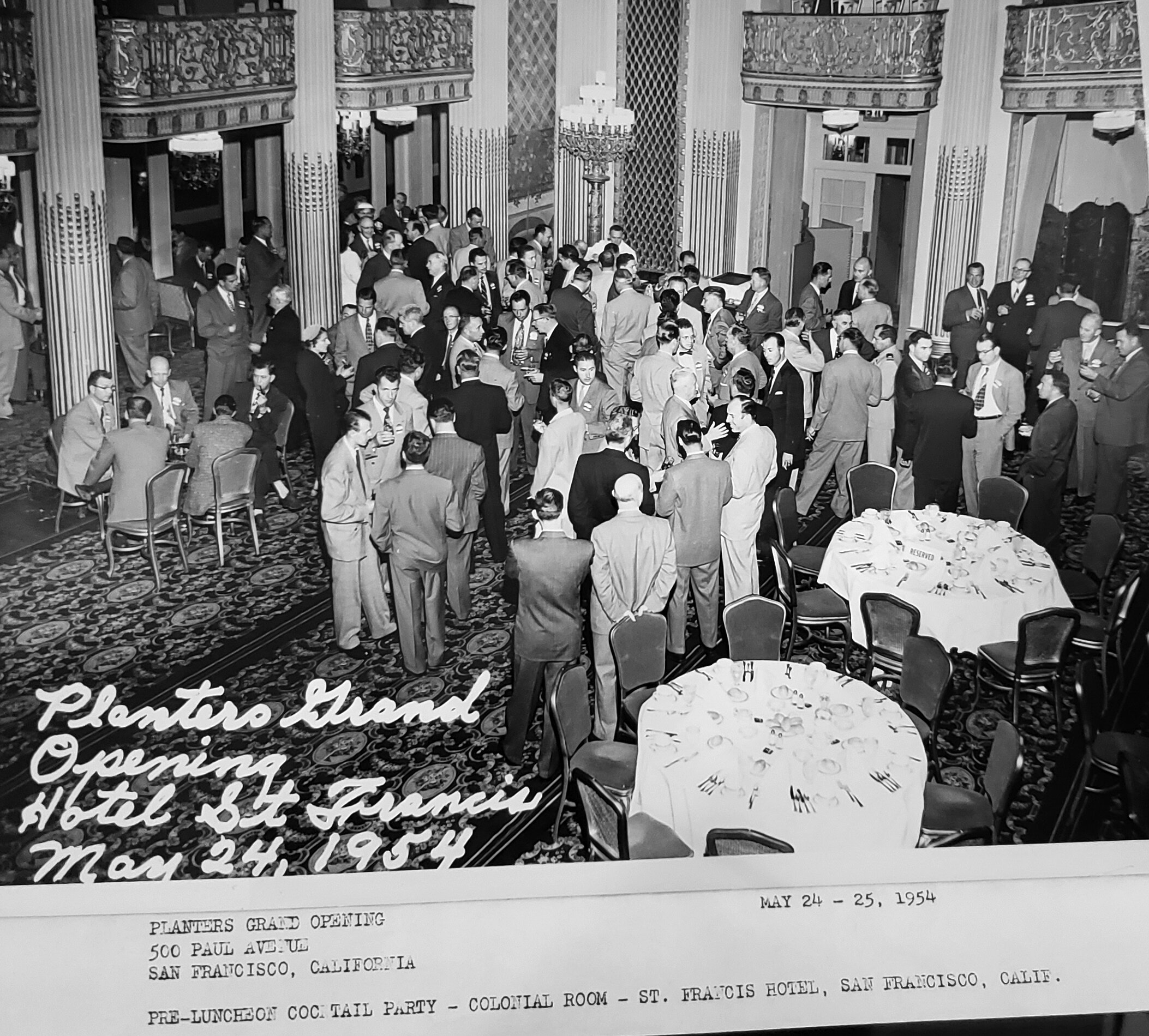 Opening San Fran Hotel St. Francis 1954
