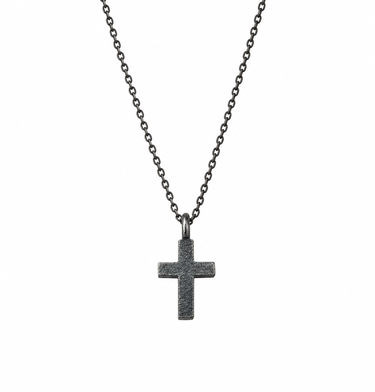 Minimalist mørkt kors vedhæng.png