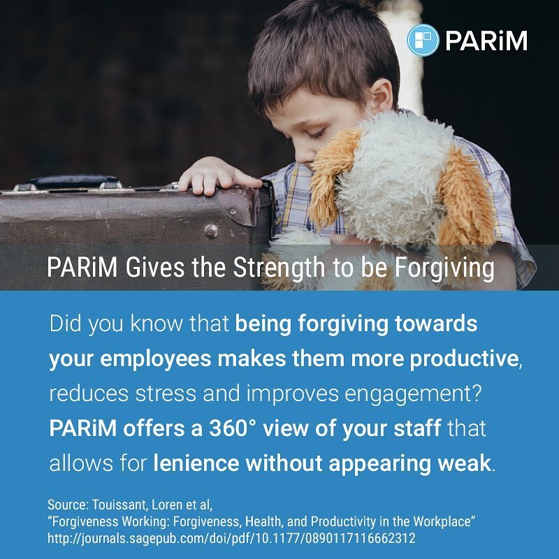 American academics have found that #forgiveness may be your key to #success as a #manager. But to be forgiving you first have to be #strong and avoid appearing weak. With instant access to all of your #data, PARiM gives you a realistic sense of #conf