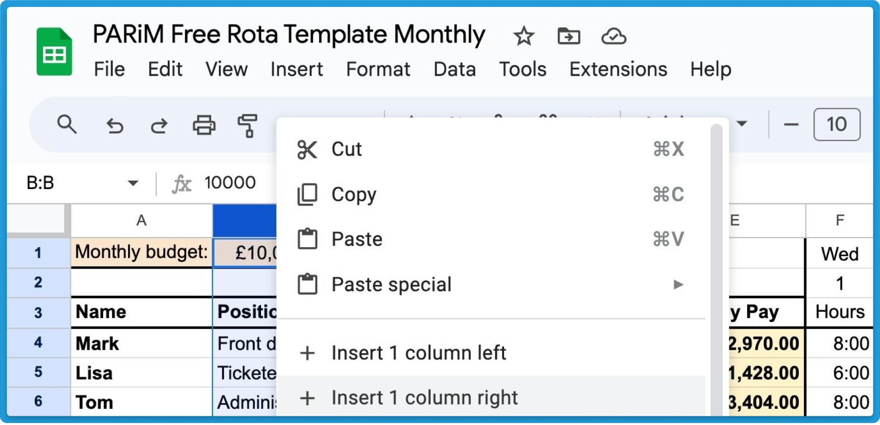 Free Rota Template UK Excel, Google Sheets, PDF