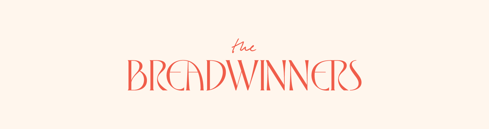 The Breadwinners brand logo with editorial serif typography and handwritten script detail.