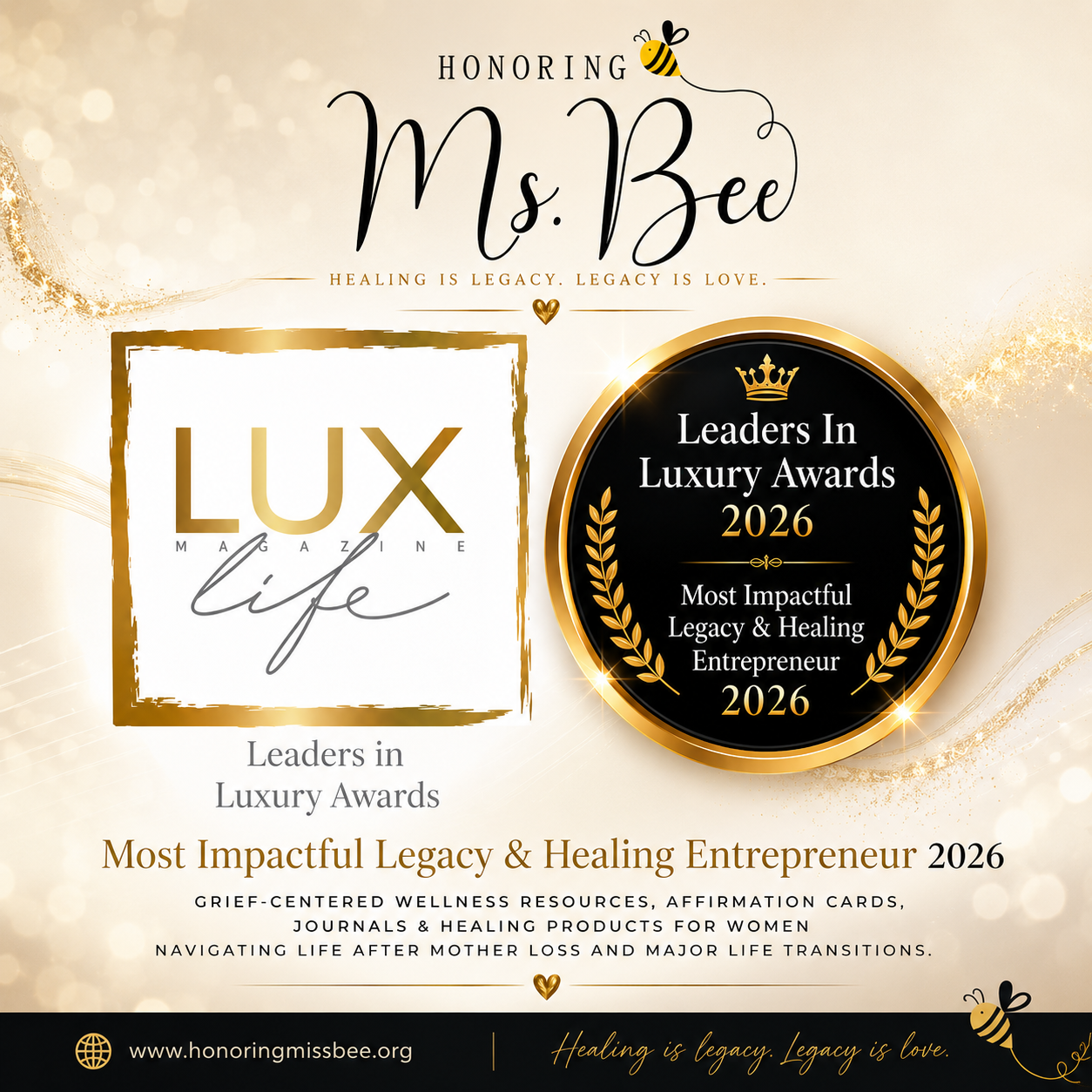 We Did It 💛 Honoring Miss Bee Receives National Award