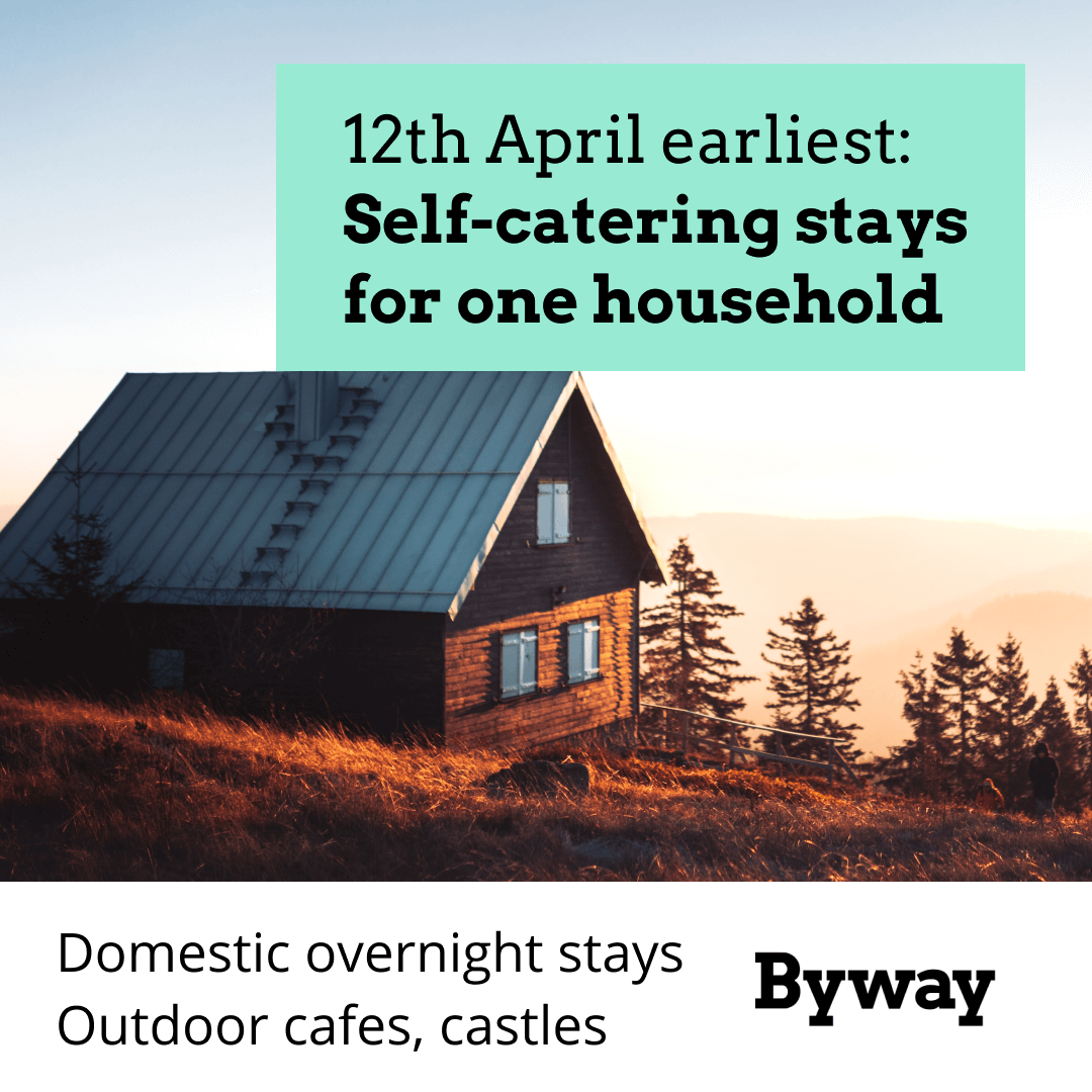12th April earliest: Self-catering stays for one household