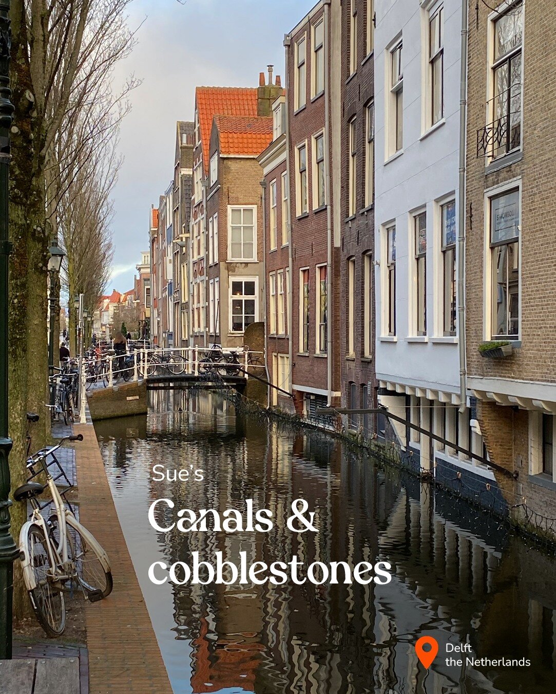 Easily reachable by train, the Netherlands makes for a perfect short break. 

Sue did just that, heading to Delft and Haarlem and enjoying cosy food spots, canal-lined streets and museums steeped in Dutch history. A breezy bus ride took them on a day