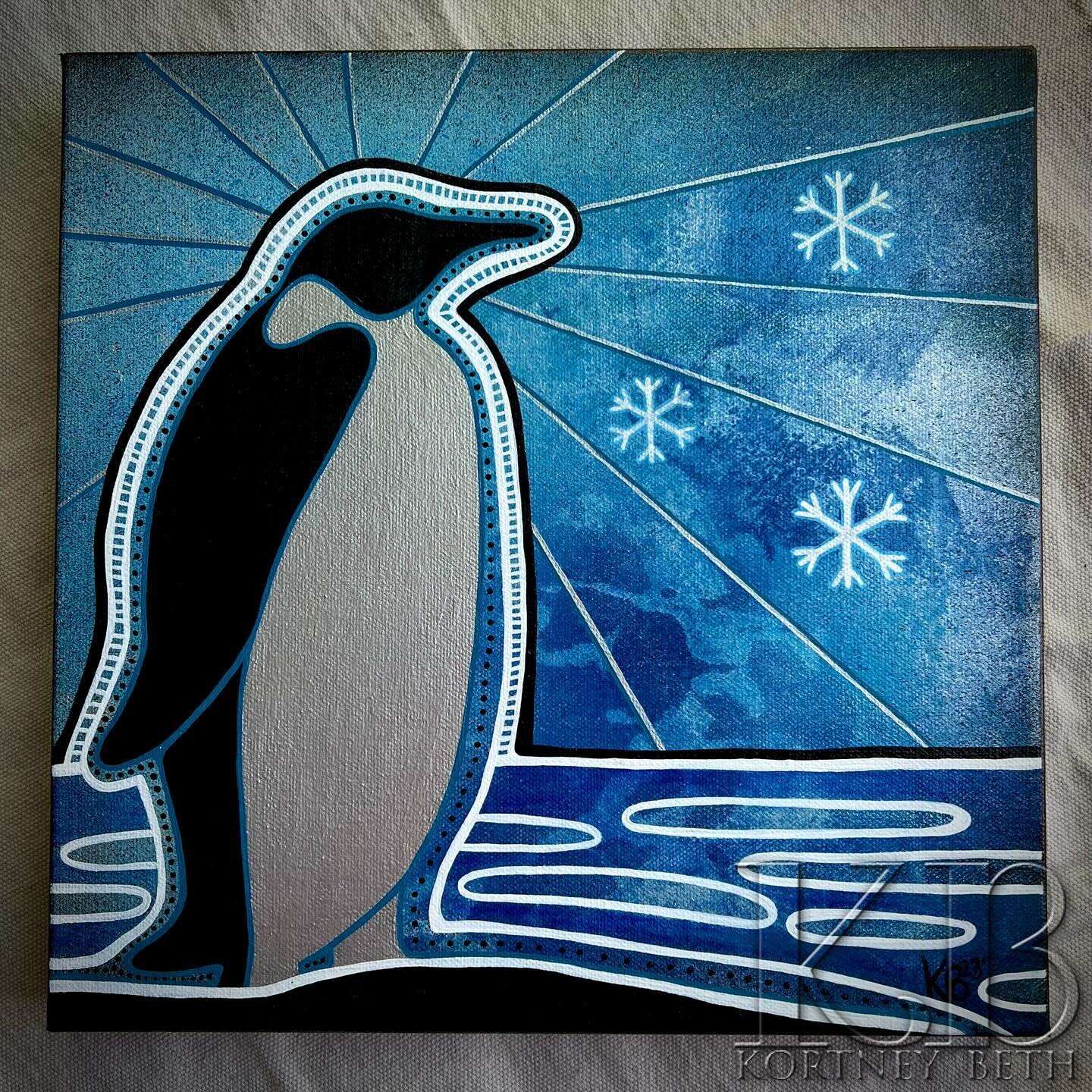 🐧 &ldquo;Penguin Spirit&rdquo; 🐧
Acrylic on Canvas 
12&rdquo;x12&rdquo; 
💕Available💕

In the world of these incredible birds, we find valuable life lessons:

❤️ Resilience: Like penguins, we can conquer adversity with unwavering strength.

👨&zwj