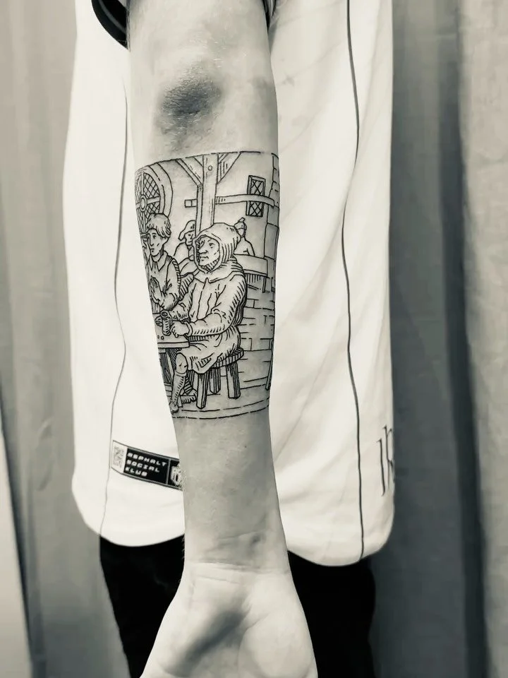 Fully wrapped custom tavern scene for Kieran