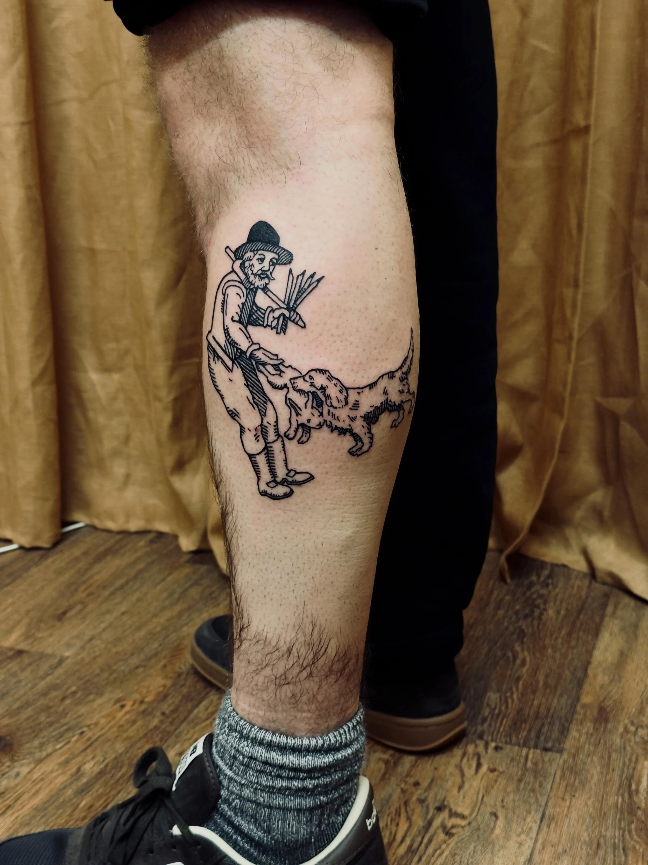 Hunter + spaniel and a falling blackbird for Lee from today&hellip;