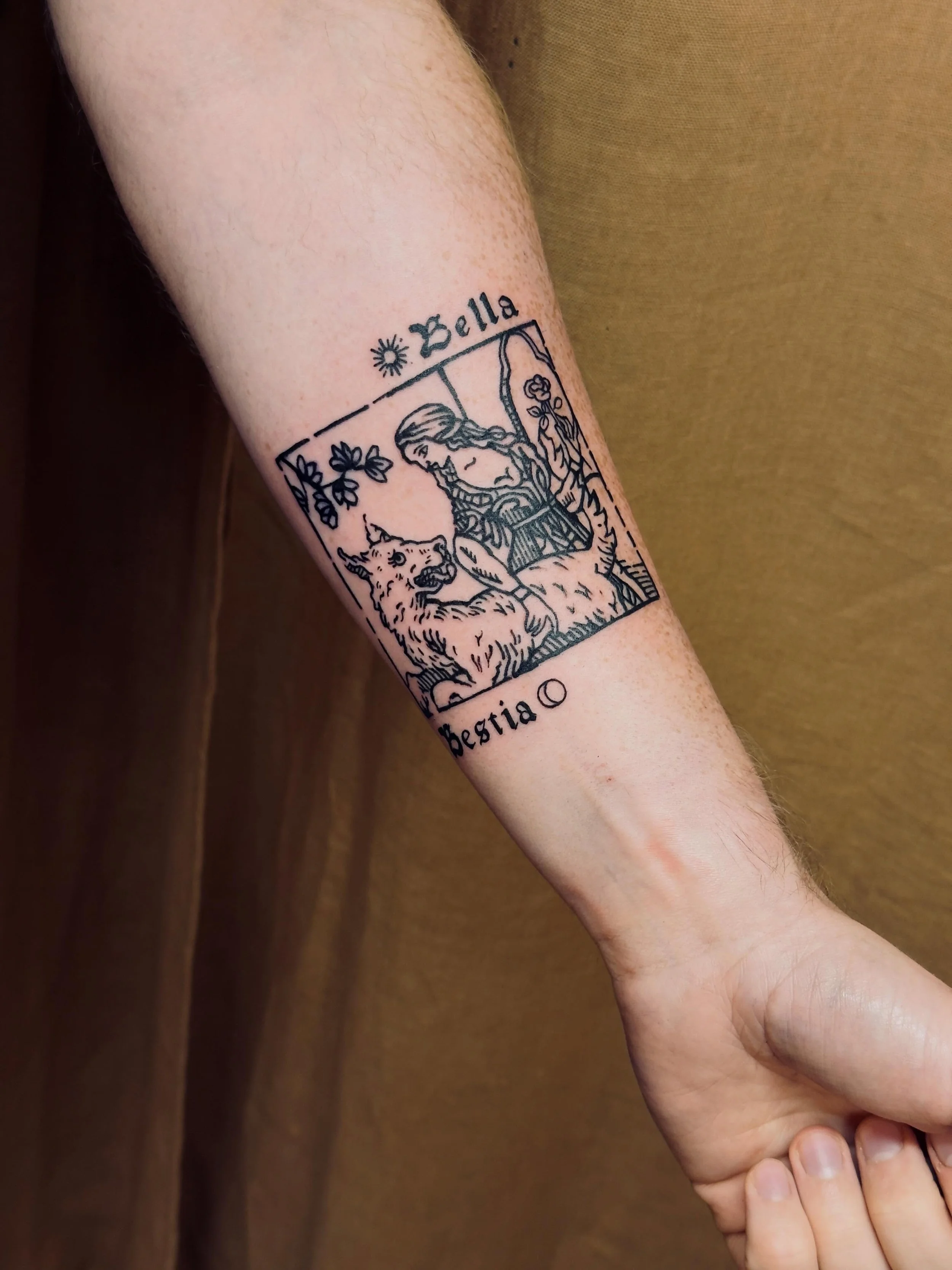 A custom woodcut for Harry and one of medieval flash pieces for Jack from today&hellip;