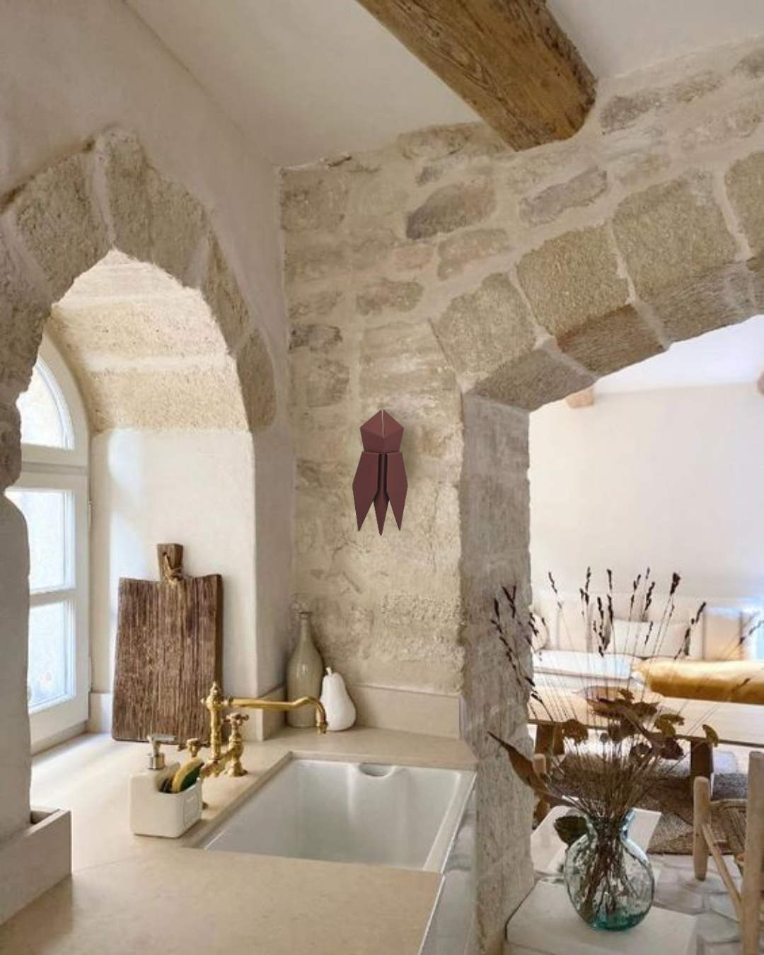 Cigale décorative murale Poussière d'Ocre Clareine, Made in France