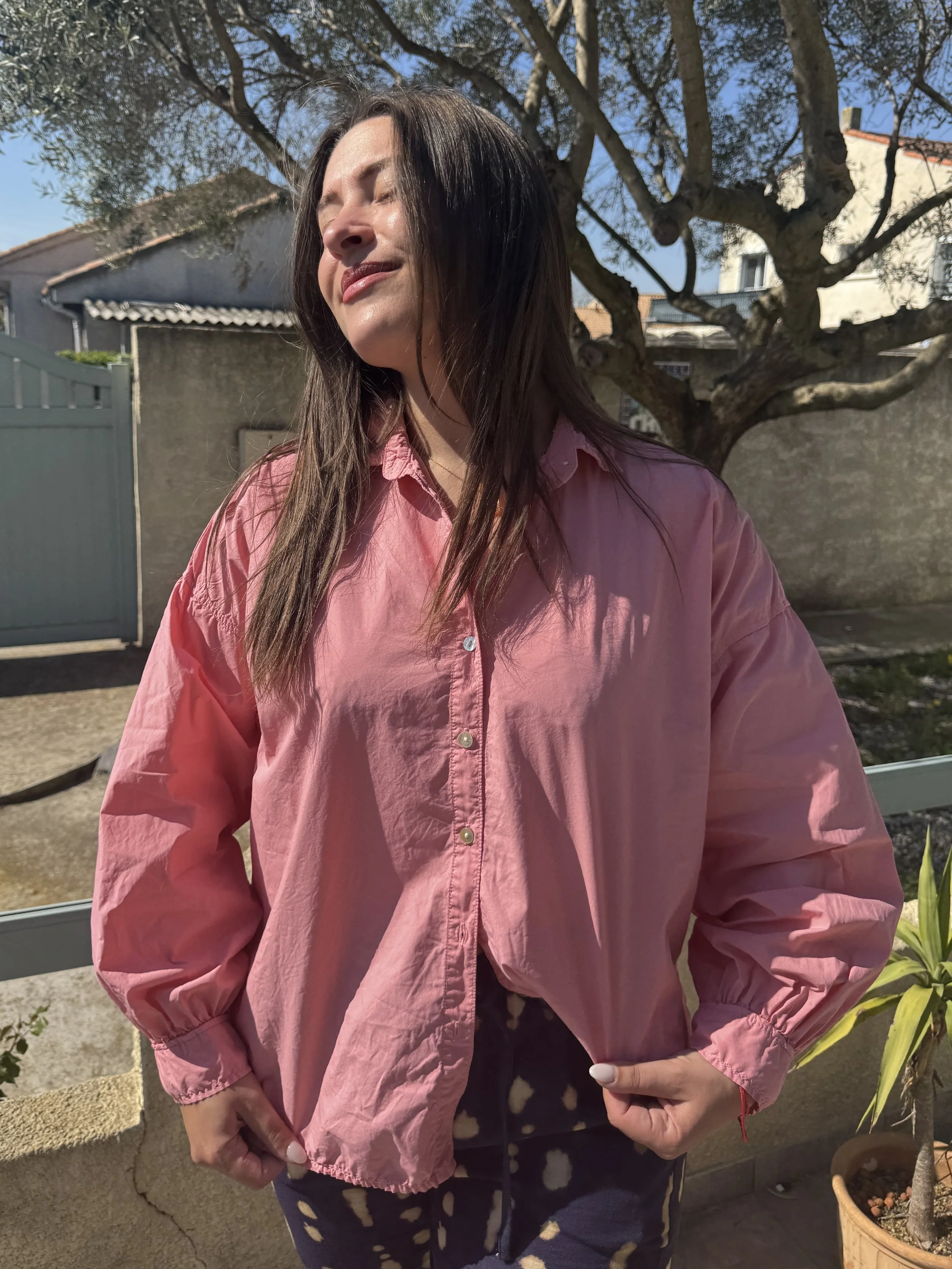 Chemise en popeline de Kelly Blush de la marque Hod Paris