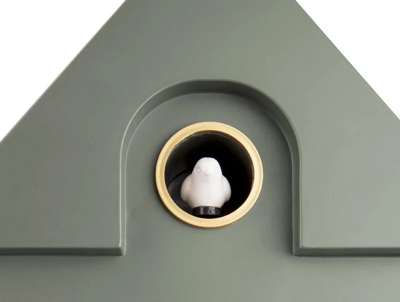 Horloge murale contemporaine avec balancier  Vert jungle