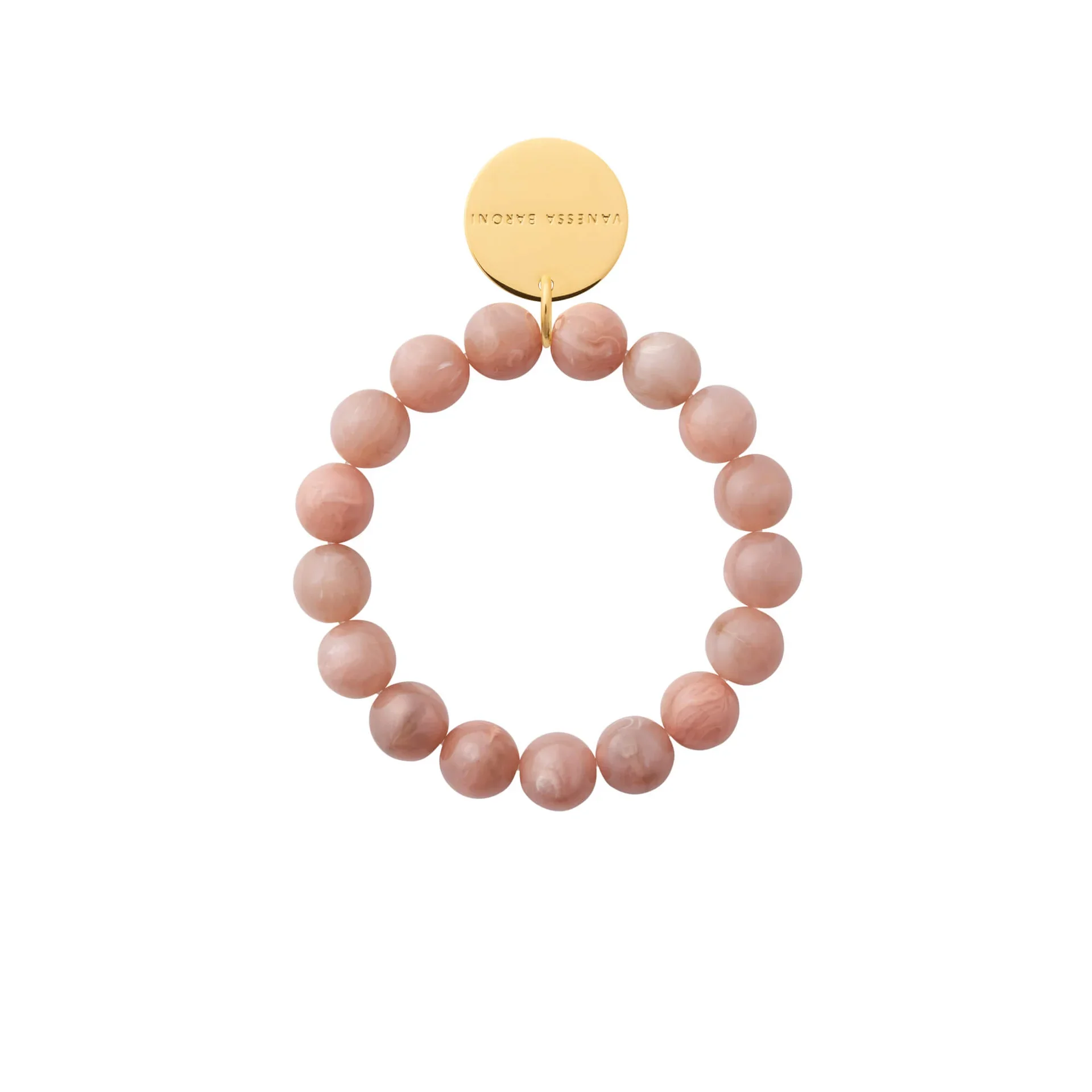 Bijou perles blush marble look féminin contemporain