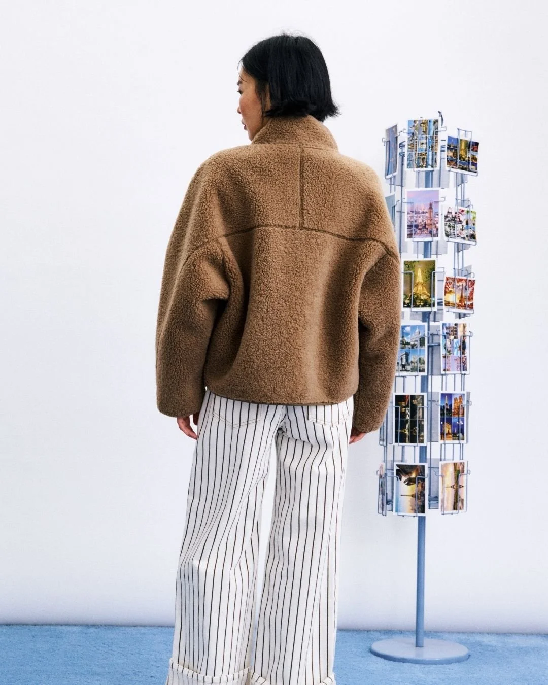 Veste camel femme à coupe structurée et fermeture asymétrique FRNCH Paris