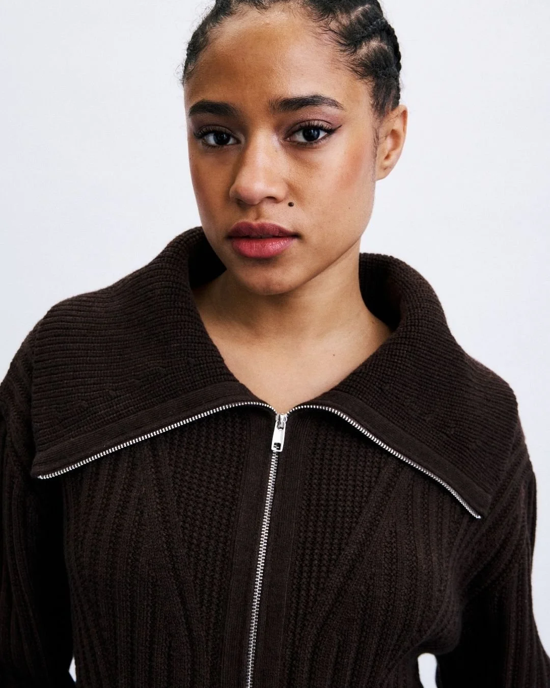 Cardigan Kerkis Marron Zippé, Frnch Paris