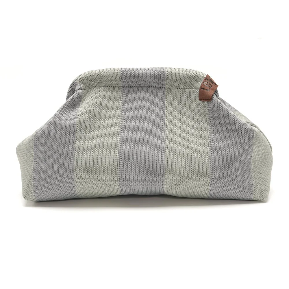 Pochette Emma LOT83 motif rayé accessoire mode gris rayé
