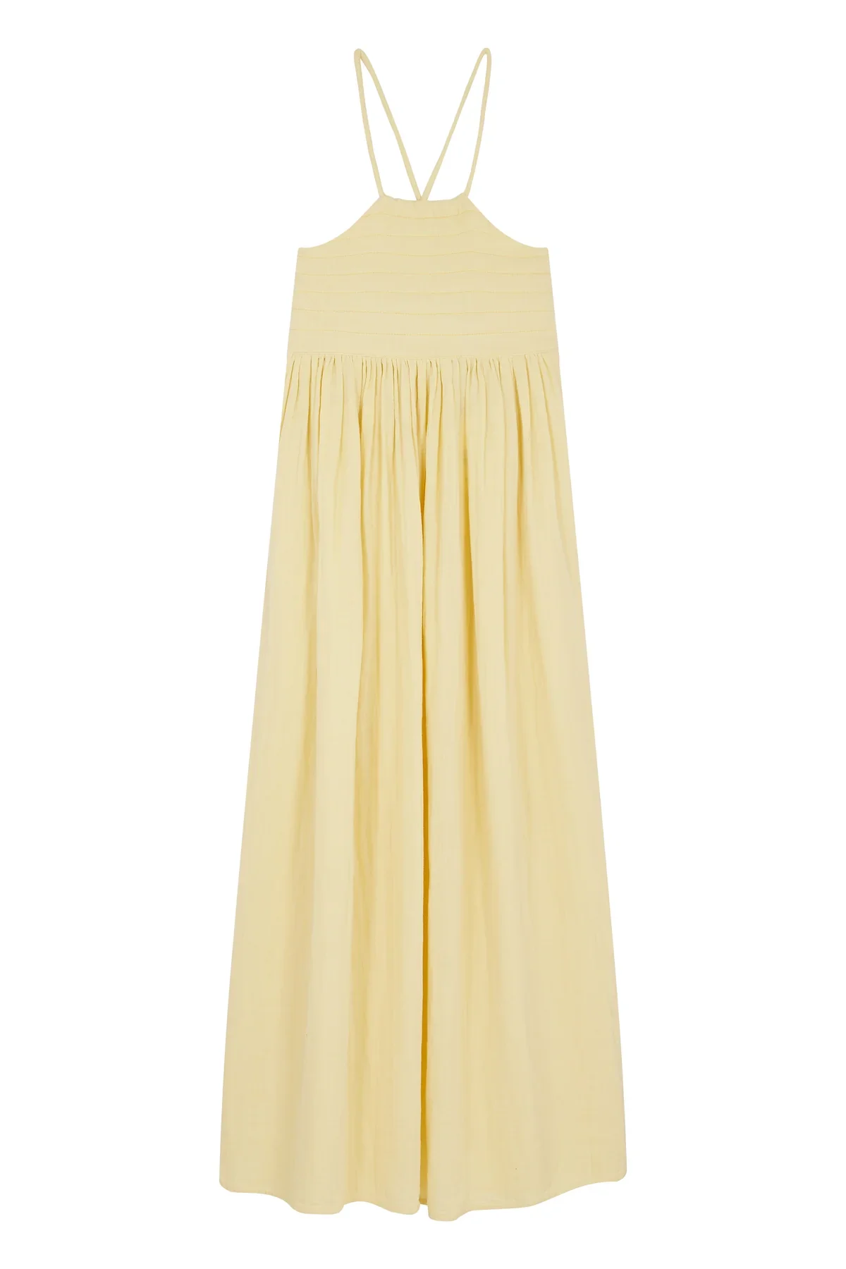 Robe léon et harper Romee jaune en gaze de coton léger