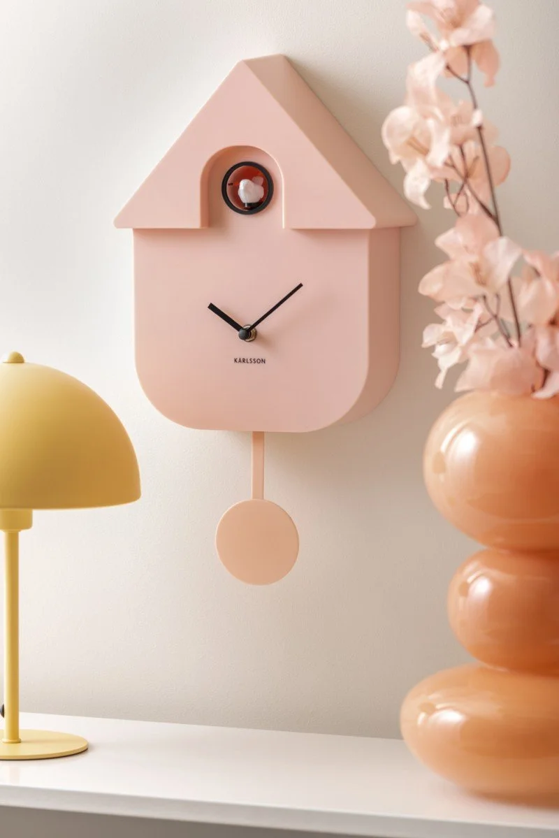 HorlogeModern Cuckoo Soft Pink Karlsson