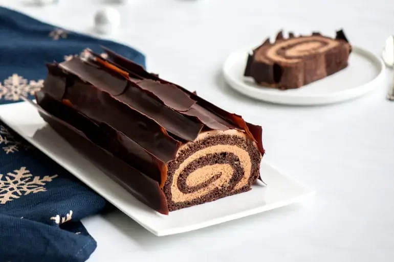 Bûche roulée au chocolat