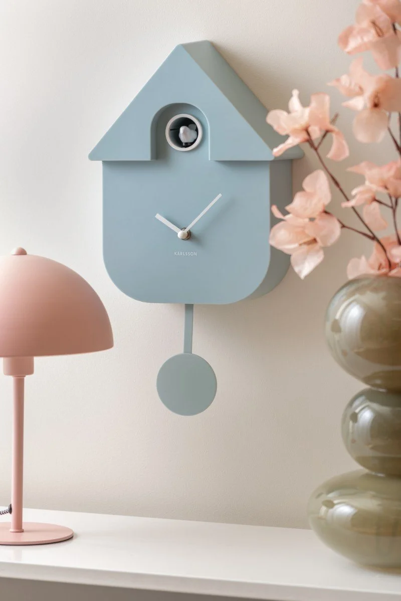 Horloge Modern Cuckoo Bleu Clair, Karlsson