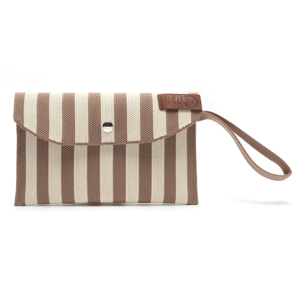 Portefeuille Amber LOT83 rayéBeige & Marron accessoire mode