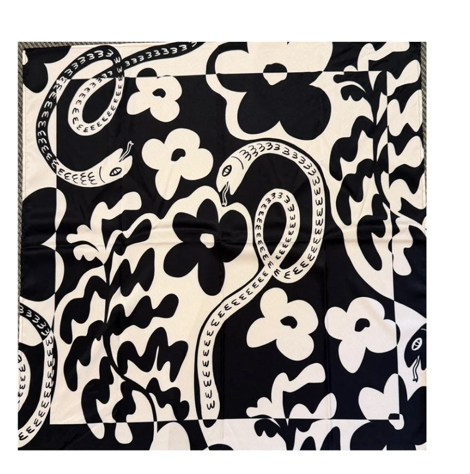 Foulard Carré Psycho Flower, Studio Arde