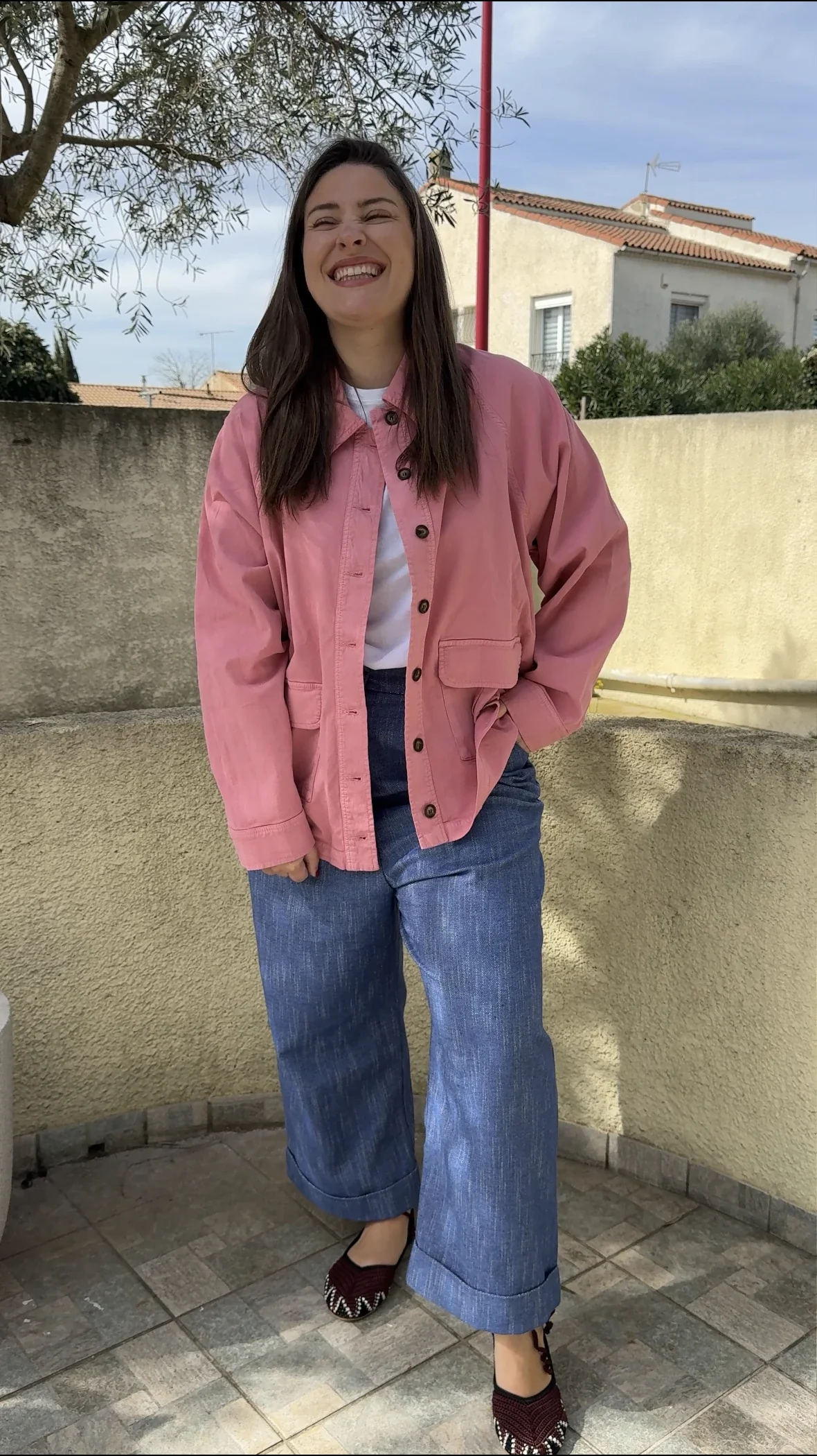 Veste Samuel Hod Paris rose blush pièce tendance pour compléter un vestiaire élégant.