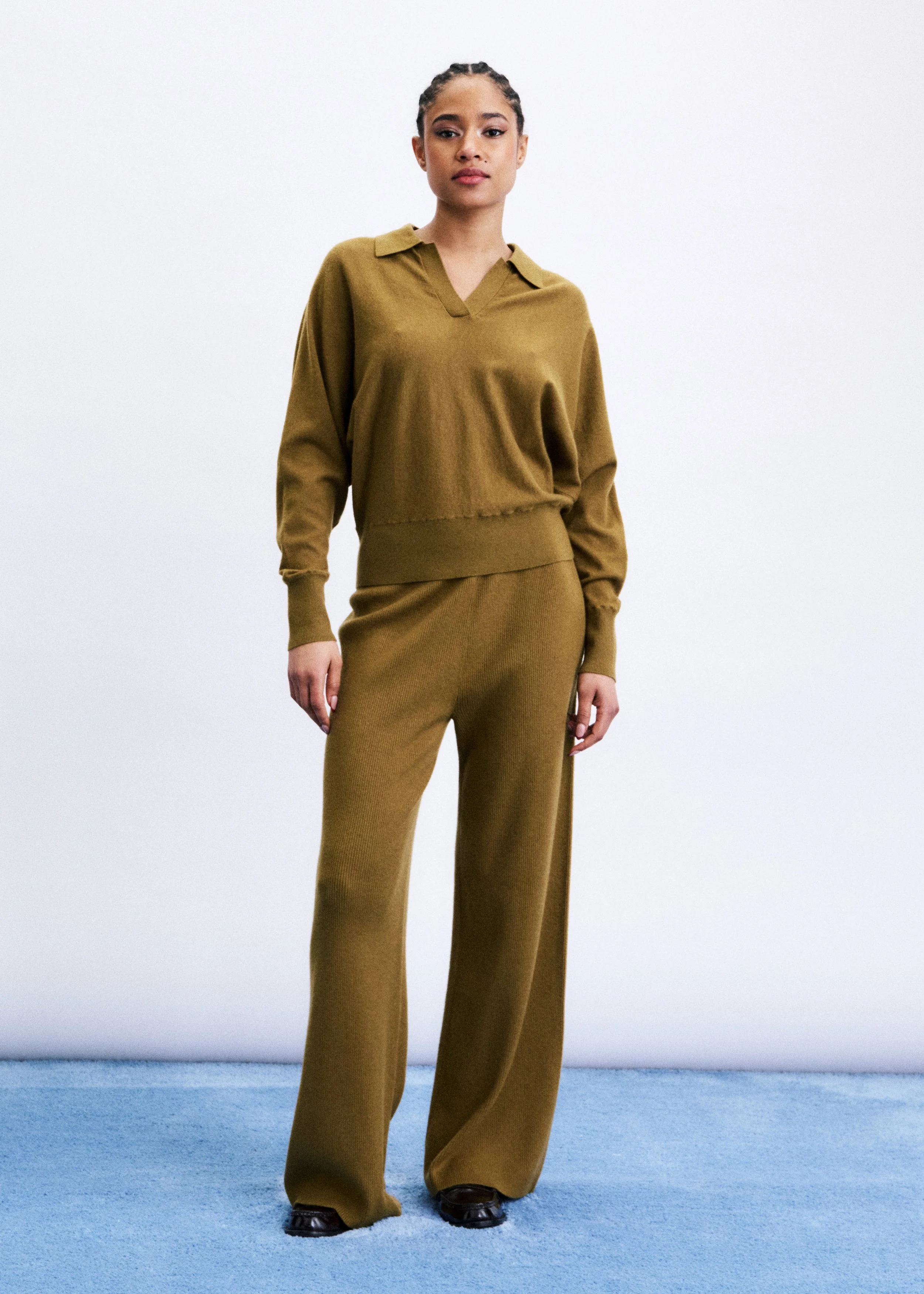 Détails de dos  Pull Bath Olive, Frnch Paris