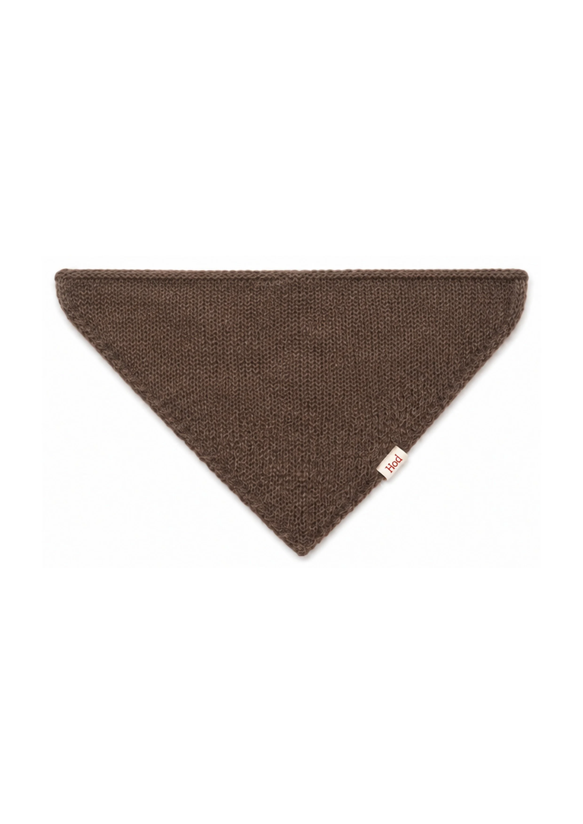 Foulard Bandana d'hiver en laine couleur barista de la marque Hod Paris