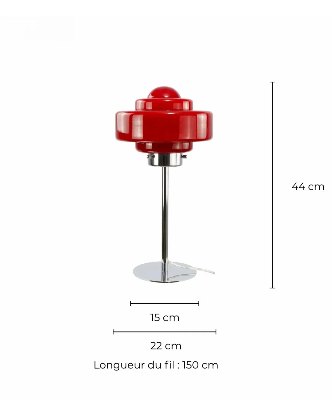 Lampe Zéni rouge retro CCréation