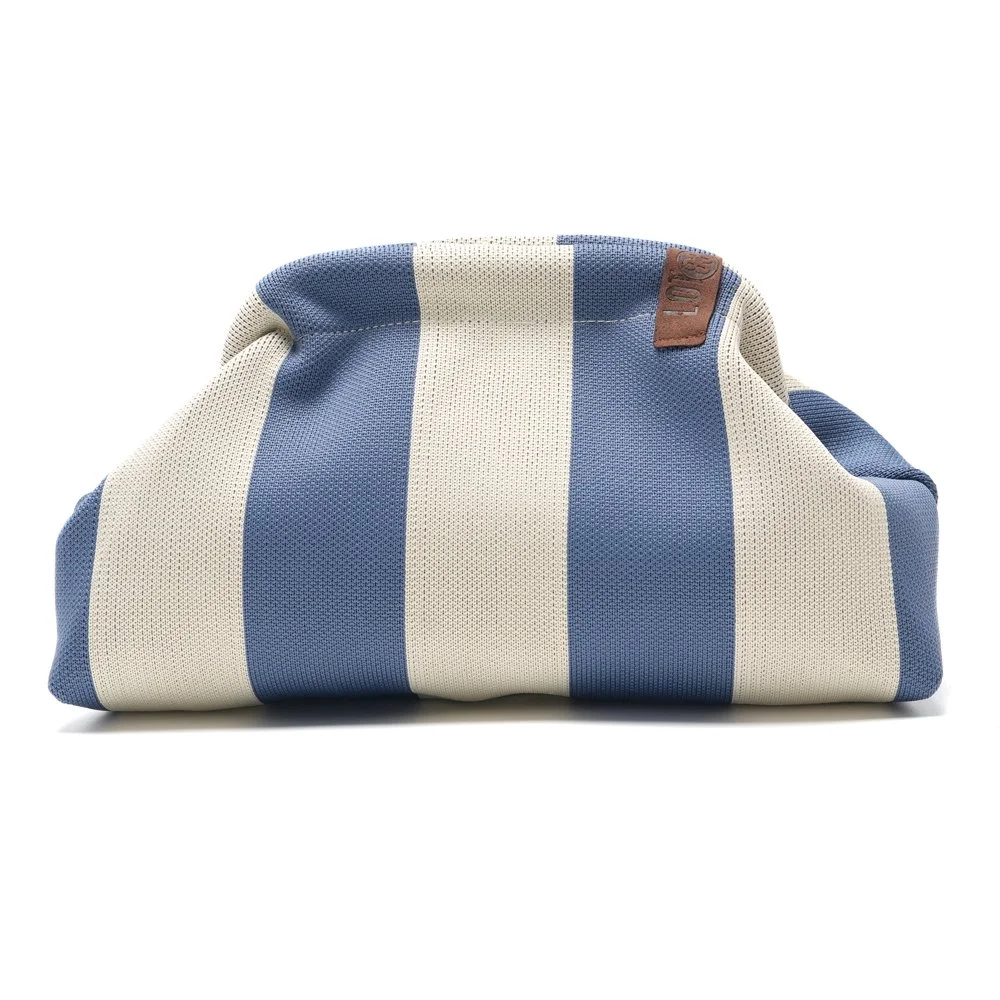 Sac Emma LOT83 pochette pratique pour soirée ou plage bleu & blanc rayé