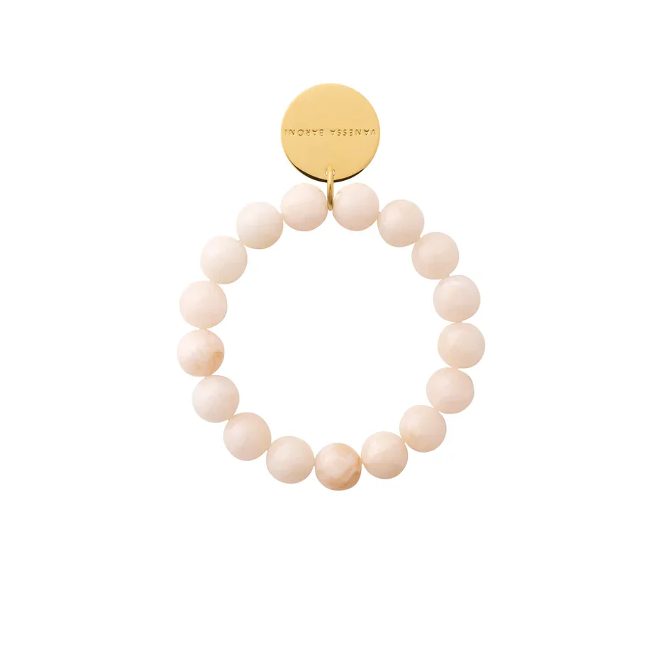 Bracelet designer beige pour look minimaliste tendance