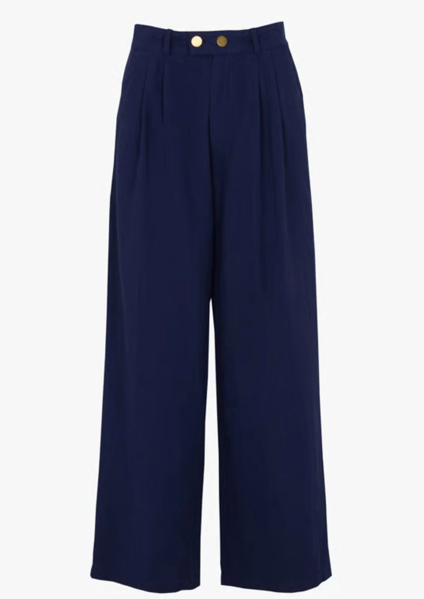 Pantalon wide leg taille haute femme bleu marine boutique concept store