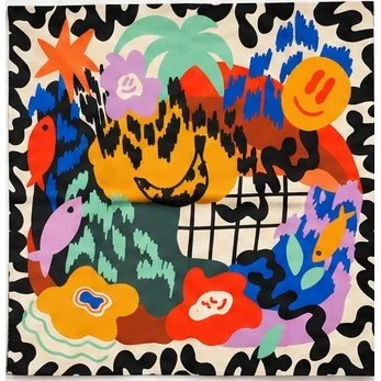 Foulard Carré Colorfulland, Studio Arde