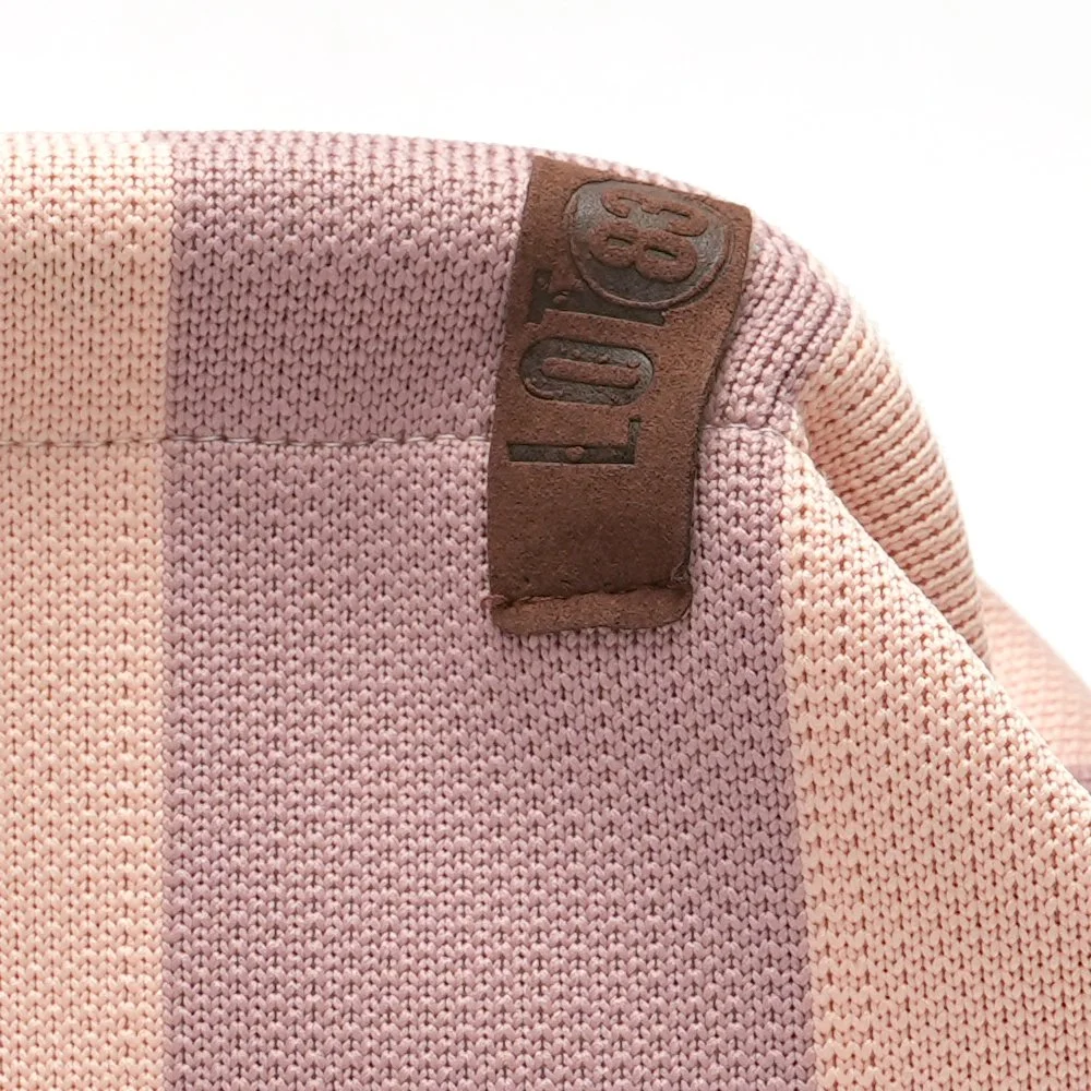 Sac Emma LOT83 tissu jersey polyester fermeture pince rose pourpre rayé