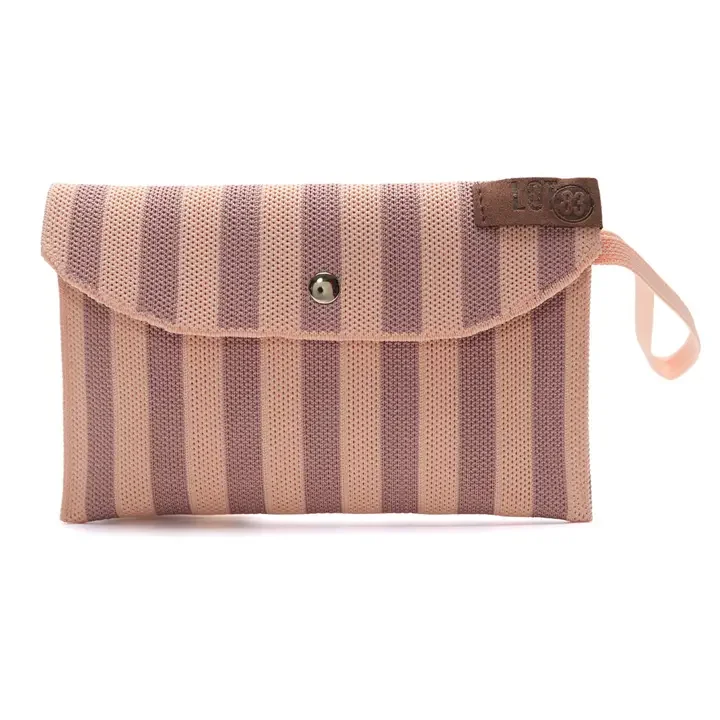 Portefeuille Amber LOT83 rayé Rose & Rose Pâle accessoire mode
