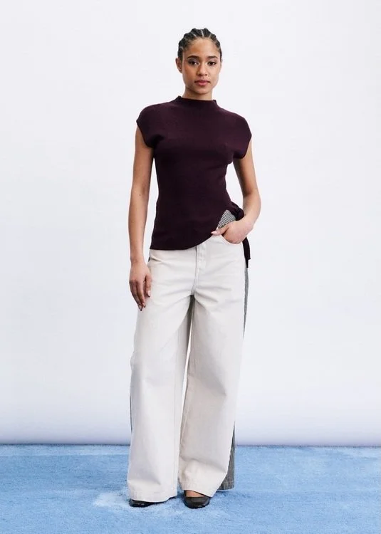 Top sans manches FRNCH Hotaka coloris bordeaux vue de face