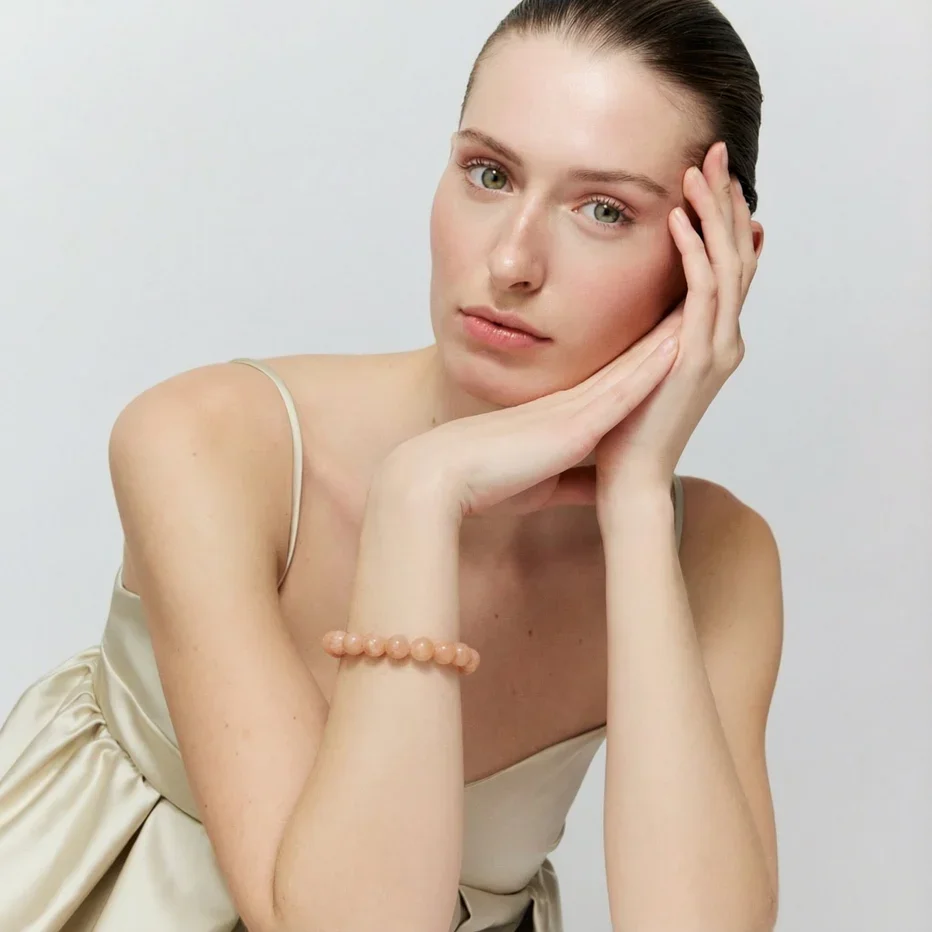 Bracelet Vanessa Baroni marbré rose design moderne