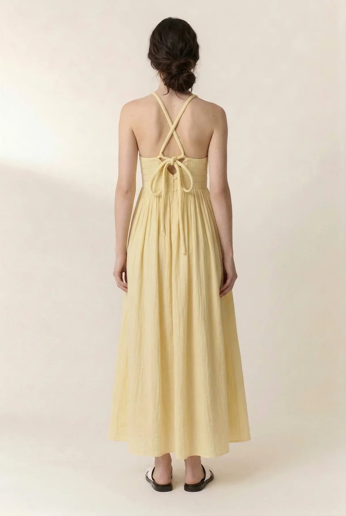 Robe léon et harper Romee jaune en  coton