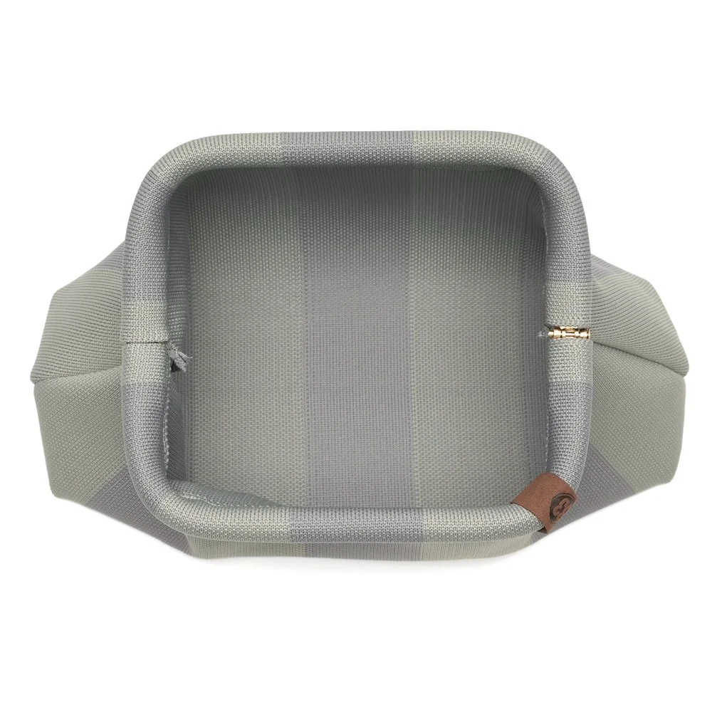 Pochette Emma LOT83 motif rayé accessoire mode gris clair