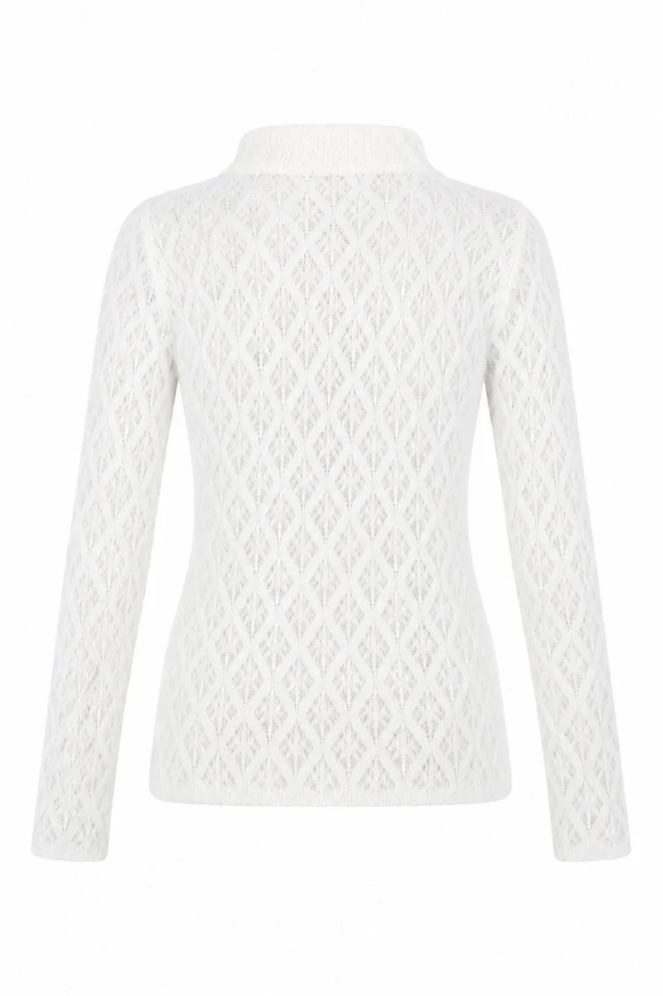 Pull col roulé femme FRNCH Paris blanc ivoire légèrement nacré