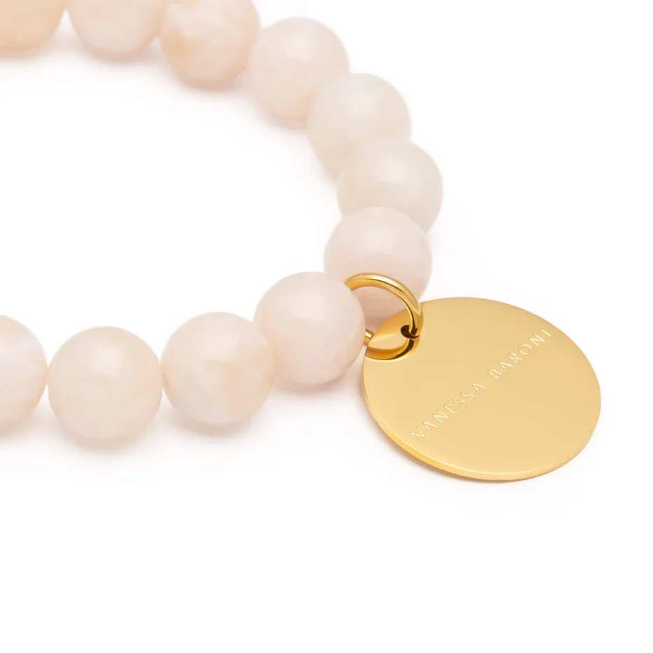 Bracelet Mini Beads Flex latte marble tons chauds élégants.webp