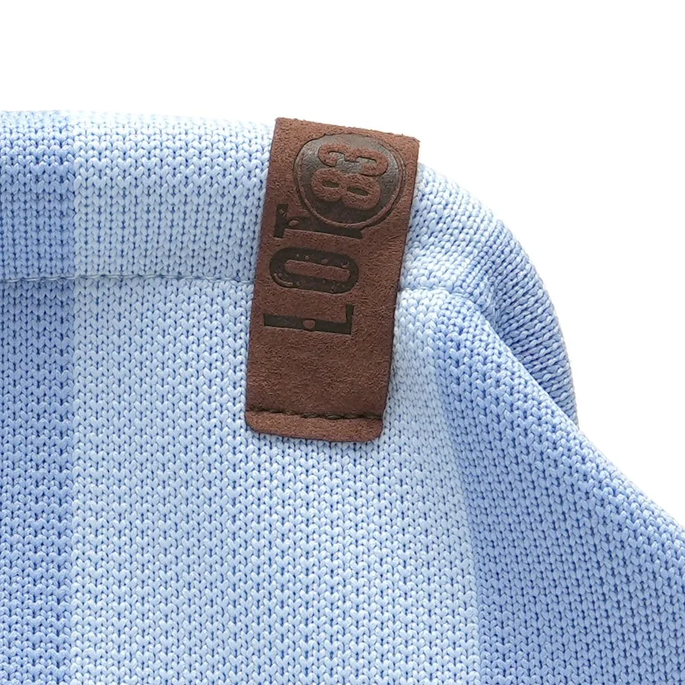 Pochette Emma LOT83 idéale pour organiser son sac bleu lavande rayé